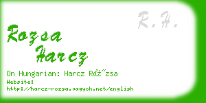 rozsa harcz business card